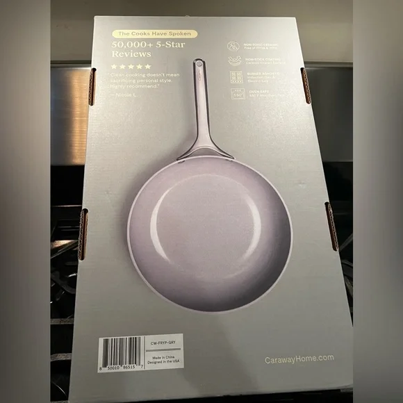 Caraway Home 10.5” Ceramic Fry Pan - Gray - Picture 6 of 9